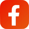 Orangenes Icon vom facebook Logo
